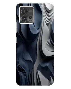 Чехол для Motorola MOTO G72 с картинкой «Объемные синие складки»