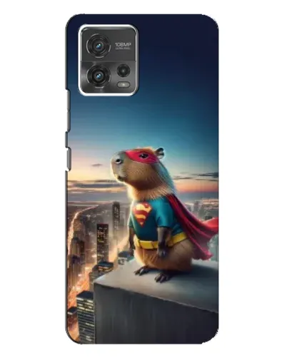 Чехол для Motorola MOTO G72 с картинкой «Капи-мен супергерой»