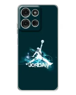 Чехол для Motorola Moto G75 с картинкой «Jordan Blue Fire»