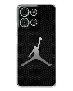 Чехол для Motorola Moto G75 с картинкой «Jordan Dark Carbon»