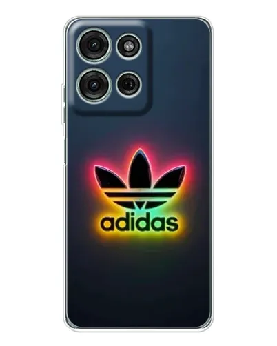 Чехол для Motorola Moto G75 с картинкой «Неоновый Adidas»