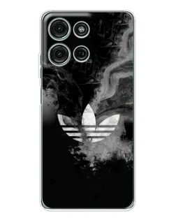 Чехол для Motorola Moto G75 с картинкой «Абстрактный дым Adidas»