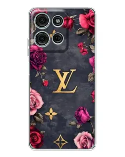 Чехол для Motorola Moto G75 с картинкой «Цветочный Louis Vuitton»