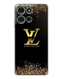 Чехол для Motorola Moto G75 с картинкой «LV — золотые искры»