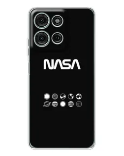 Чехол для Motorola Moto G75 с картинкой «NASA — технический принт» Чехол для Motorola Moto G75 с картинкой «NASA — технический принт»