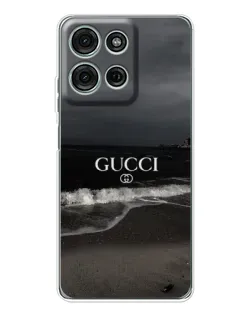 Чехол для Motorola Moto G75 с картинкой «Gucci — морской прибой»