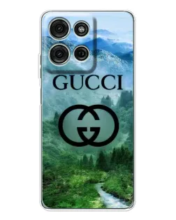 Чехол для Motorola Moto G75 с картинкой «Gucci — горный пейзаж»