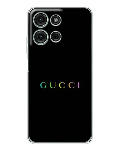 Чехол для Motorola Moto G75 с картинкой «Gucci — неоновый минимализм» Чехол для Motorola Moto G75 с картинкой «Gucci — неоновый минимализм»
