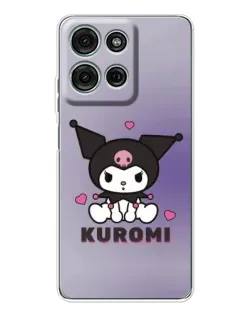 Чехол для Motorola Moto G75 с картинкой «Kuromi — фиолетовый арт»