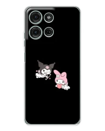 Чехол для Motorola Moto G75 с картинкой «My Melody и Kuromi»