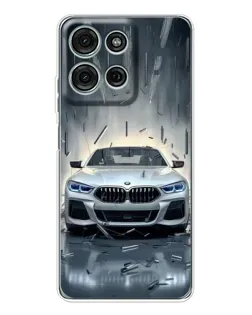 Чехол для Motorola Moto G75 с картинкой «BMW в свете фар»
