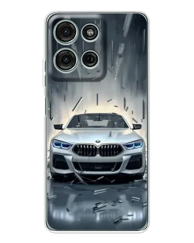 Чехол для Motorola Moto G75 с картинкой «BMW в свете фар»