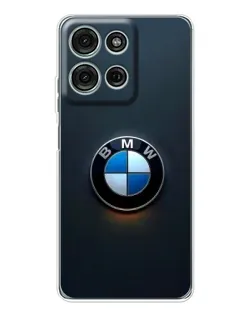 Чехол для Motorola Moto G75 с картинкой «Логотип BMW — минимализм»