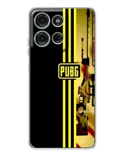 Чехол для Motorola Moto G75 с картинкой «PUBG — камуфляжный шлем»