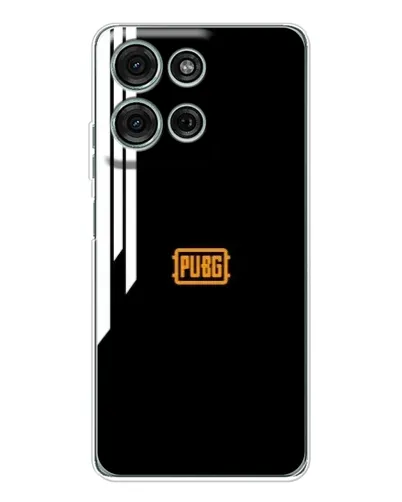Чехол для Motorola Moto G75 с картинкой «PUBG — вертикальные линии»