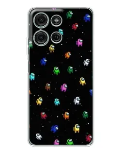 Чехол для Motorola Moto G75 с картинкой «Экипаж Among Us»