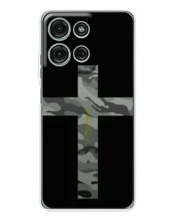 Чехол для Motorola Moto G75 с картинкой «Милитари Крест»