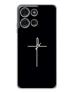 Чехол для Motorola Moto G75 с картинкой «Тонкий крест»