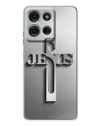 Чехол для Motorola Moto G75 с картинкой «Металлический крест Jesus» Чехол для Motorola Moto G75 с картинкой «Металлический крест Jesus»