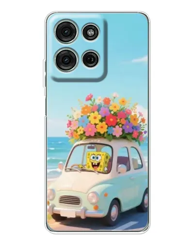 Чехол для Motorola Moto G75 с картинкой «Автомобильное путешествие»