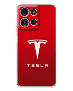 Чехол для Motorola Moto G75 с картинкой «Tesla Red Classic»