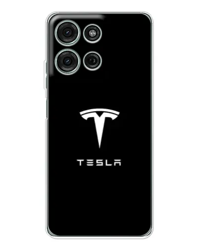 Чехол для Motorola Moto G75 с картинкой «Tesla White Logo» Чехол для Motorola Moto G75 с картинкой «Tesla White Logo»