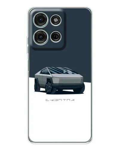 Чехол для Motorola Moto G75 с картинкой «Серебристый Cybertruck Tesla» Чехол для Motorola Moto G75 с картинкой «Серебристый Cybertruck Tesla»