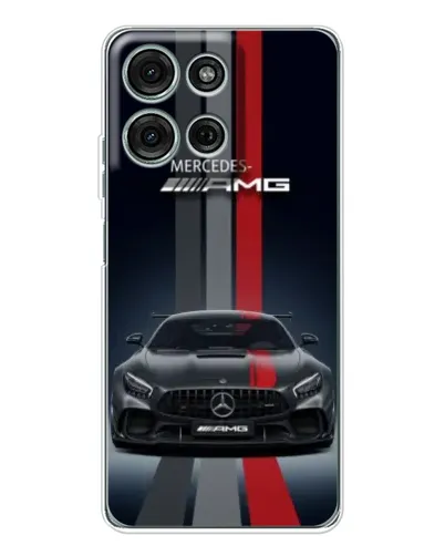 Чехол для Motorola Moto G75 с картинкой «Mercedes — белый карбон» Чехол для Motorola Moto G75 с картинкой «Mercedes — белый карбон»