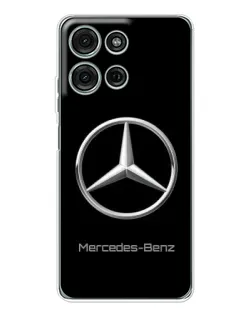 Чехол для Motorola Moto G75 с картинкой «Mercedes Silver Logo»