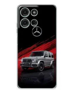 Чехол для Motorola Moto G75 с картинкой «Mercedes G-Class красный»