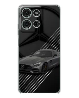Чехол для Motorola Moto G75 с картинкой «Mercedes AMG — графика»