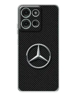 Чехол для Motorola Moto G75 с картинкой «Карбоновый Mercedes стиль»