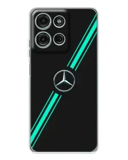 Чехол для Motorola Moto G75 с картинкой «Спортивные линии Mercedes»