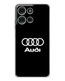 Чехол для Motorola Moto G75 с картинкой «Классическое лого Audi»