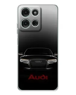 Чехол для Motorola Moto G75 с картинкой «Audi — градиентный контур»