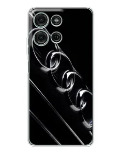 Чехол для Motorola Moto G75 с картинкой «Audi — абстрактные кольца»