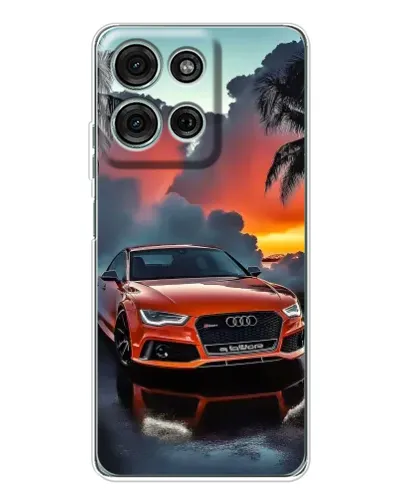 Чехол для Motorola Moto G75 с картинкой «Audi — закат»