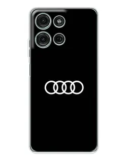 Чехол для Motorola Moto G75 с картинкой «Audi White Logo»