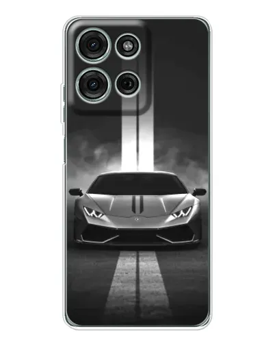 Чехол для Motorola Moto G75 с картинкой «Lamborghini симметрия дорог»