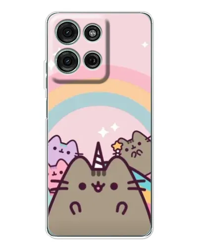 Чехол для Motorola Moto G75 с картинкой «Единорог Pusheen» Чехол для Motorola Moto G75 с картинкой «Единорог Pusheen»