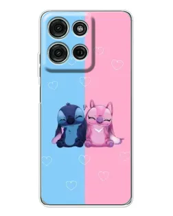 Чехол для Motorola Moto G75 с картинкой «Stitch и Angel Love» Чехол для Motorola Moto G75 с картинкой «Stitch и Angel Love»