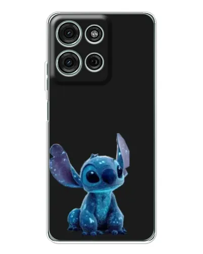 Чехол для Motorola Moto G75 с картинкой «Стич на черном»