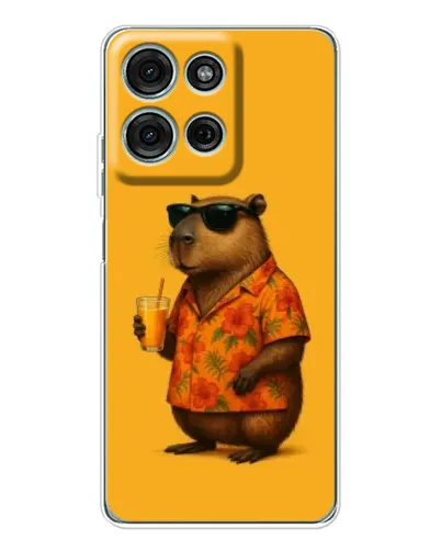 Чехол для Motorola Moto G75 с картинкой «Капибара на отдыхе»