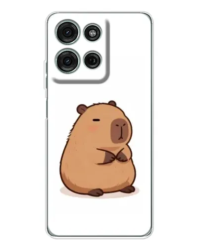 Чехол для Motorola Moto G75 с картинкой «Толстенькая капибара»