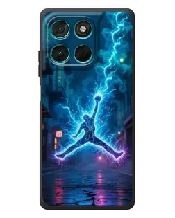 Чехол для Motorola Moto G77 с картинкой «Jordan Gold Jumpman»