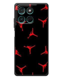 Чехол для Motorola Moto G77 с картинкой «Jordan Red Pattern»