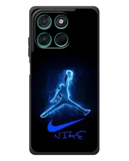 Чехол для Motorola Moto G77 с картинкой «Jordan Neon Blue»