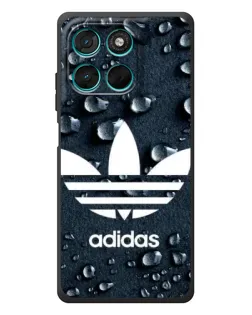 Чехол для Motorola Moto G77 с картинкой «Adidas Trefoil Blue»