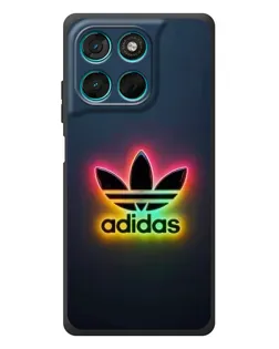 Чехол для Motorola Moto G77 с картинкой «Неоновый Adidas»