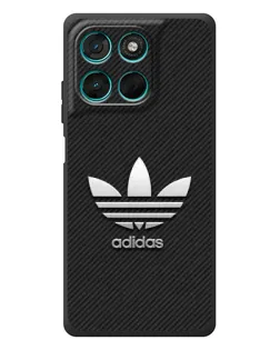Чехол для Motorola Moto G77 с картинкой «Adidas Карбоновая текстура»